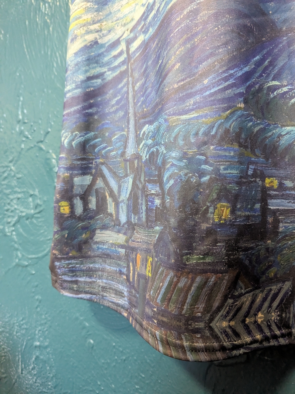 Blackmilk Blue Starry Night Print Bodycon Tank Dress Van Gogh - Picture 2 of 7